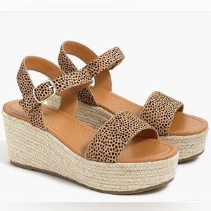 J. Crew Shoes | J.Crew Calfhair Flatform Espadrilles NWT new Size 10